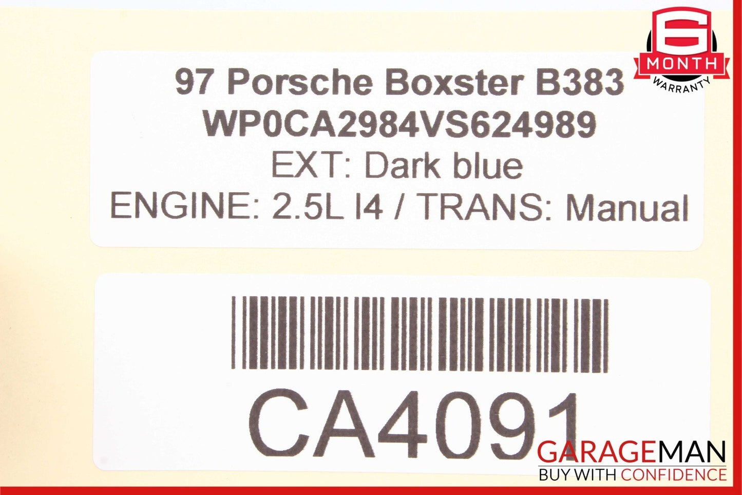 97-04 Porsche Boxster 986 Front Right Passenger Exterior Door Handle OEM