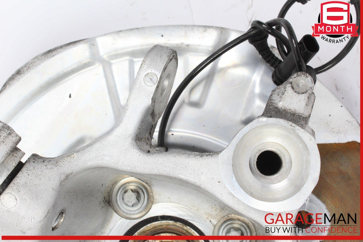 12-18 BMW 640i 650i Rear Right Side Spindle Knuckle Wheel Hub w/ Rotor Disc OEM