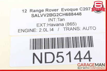 12-15 Range Rover Evoque Front Left Driver Side Dash AC A/C Air Vent Grille OEM