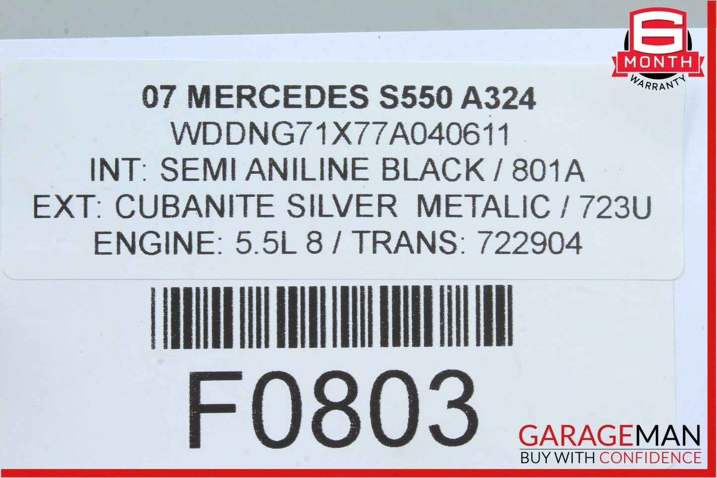 07-13 Mercedes W221 S550 S63 AMG S600 Top Shark Fin Antenna Roof GPS  OEM
