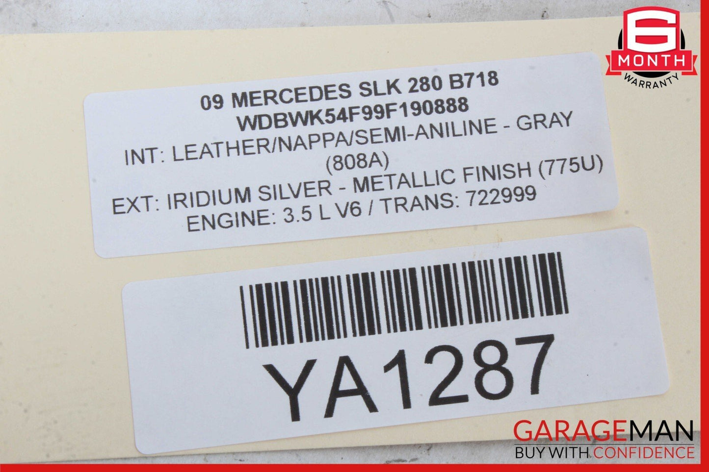 05-11 Mercedes R171 SLK300 SLK280 Front Right Side Door Lock Latch Actuator