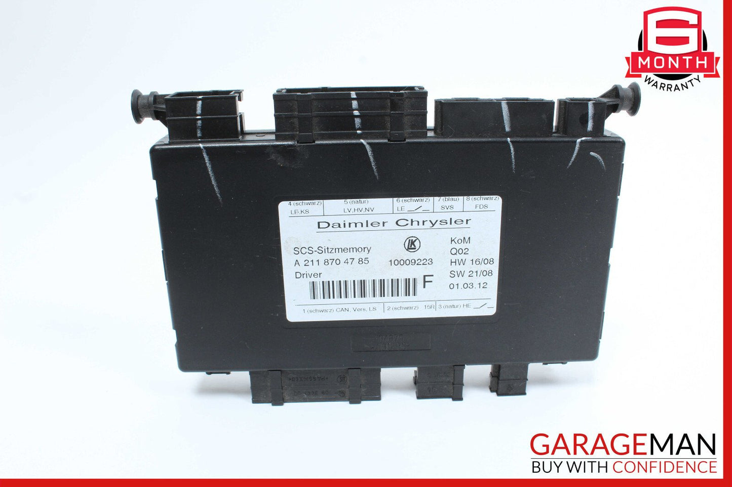 03-12 Mercedes X164 GL450 ML63 R350 SLK350 Seat Control Module Left Side OEM