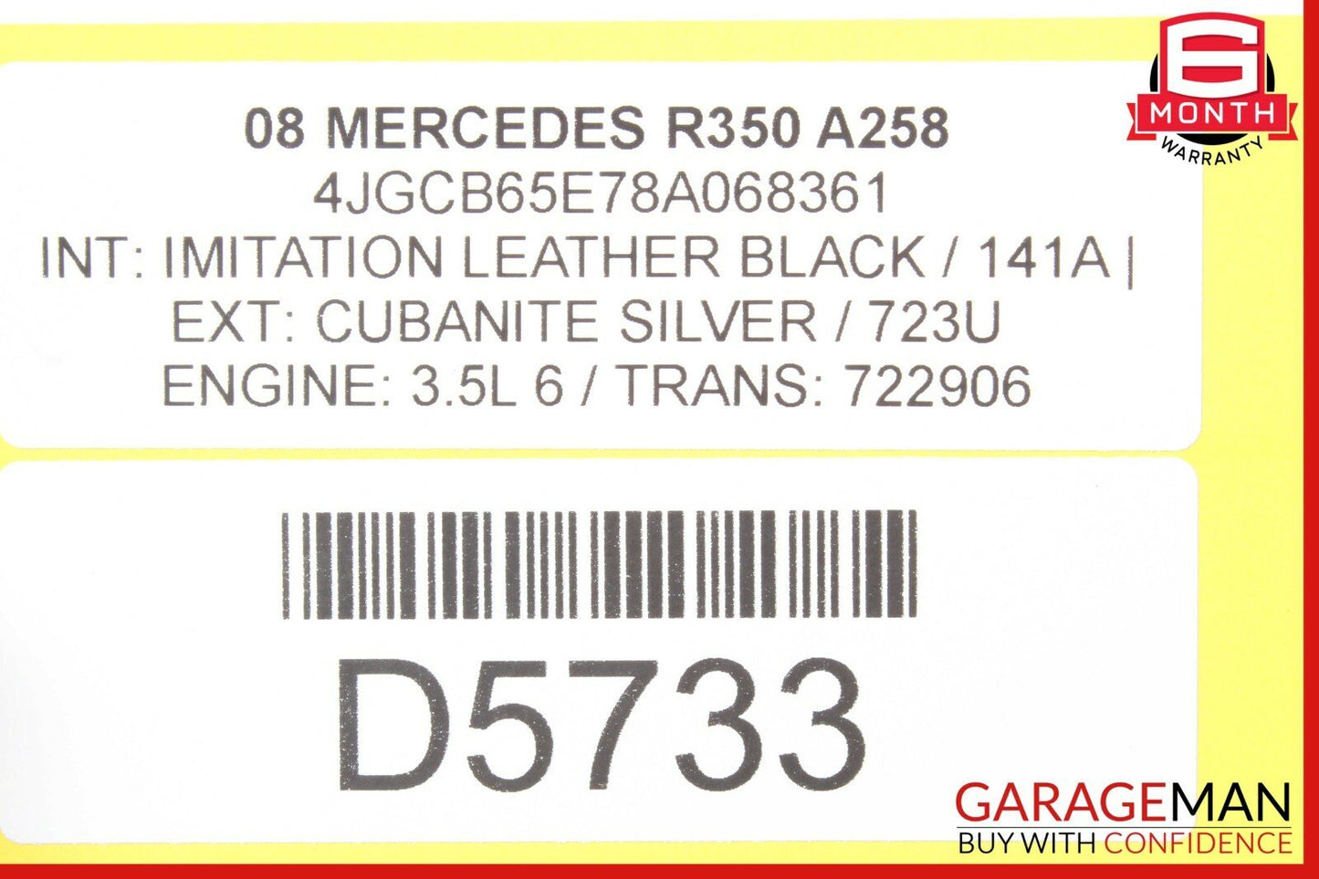 06-09 Mercedes W251 R350 R550 Left Driver Side Rocker Skirt Molding Panel Silver