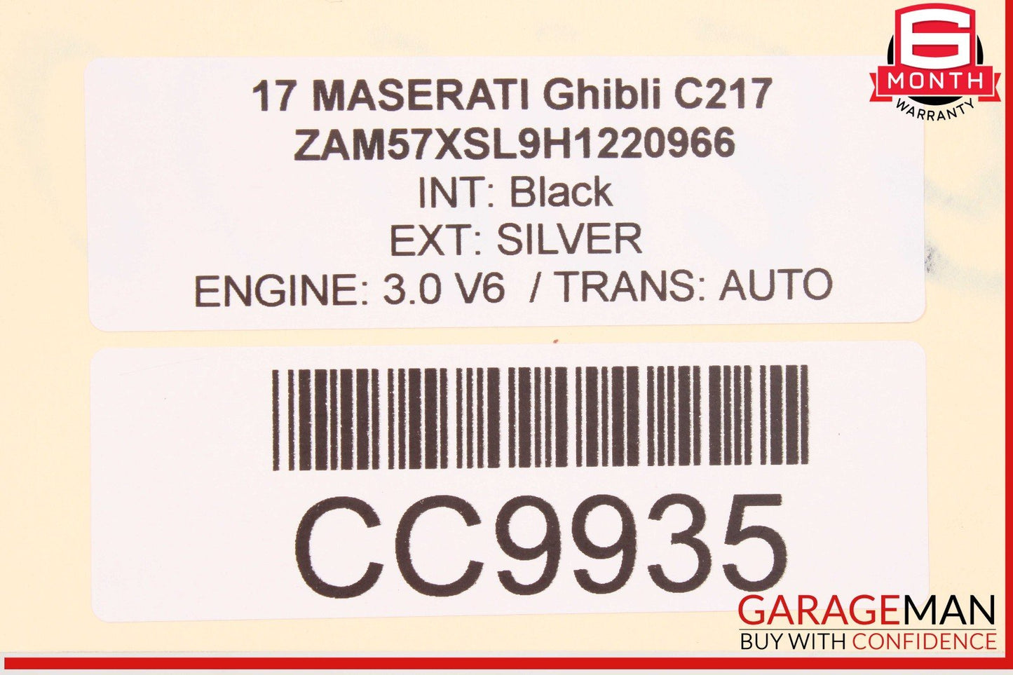 14-17 Maserati Ghibli M157 Front Right Side Top Upper Seat Cushion OEM