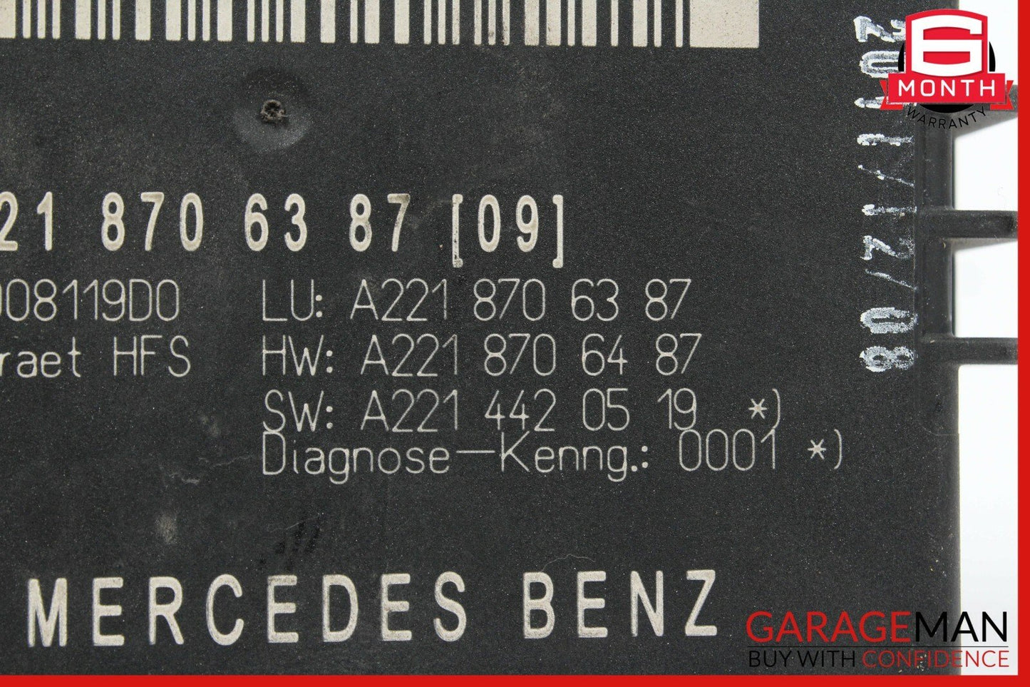 07-09 Mercedes W216 CL550 S550 Rear Trunk Remote Release Open Close Module Unit