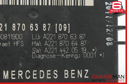 07-09 Mercedes W216 CL550 S550 Rear Trunk Remote Release Open Close Module Unit