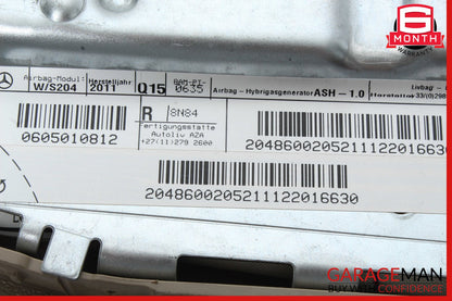 08-15 Mercedes W204 C250 GLK350 Seat Airbag Air Bag SRS Front Right OEM