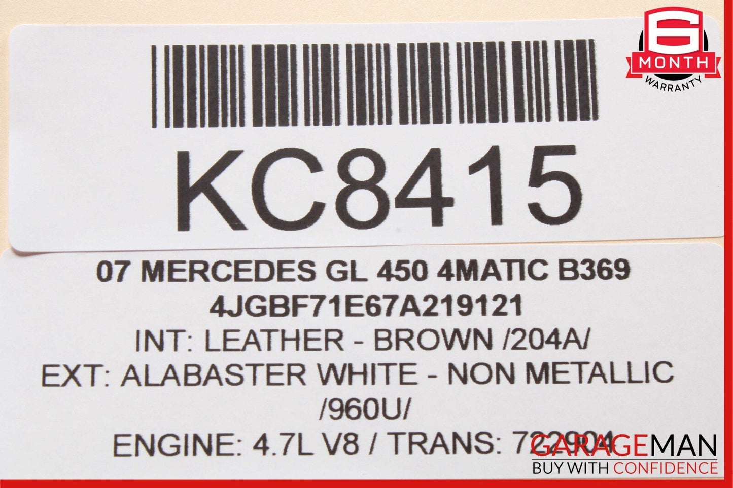 07-16 Mercedes X164 GL450 4MATIC GL320 3rd Third Row Seat Motor 1648201942 OEM