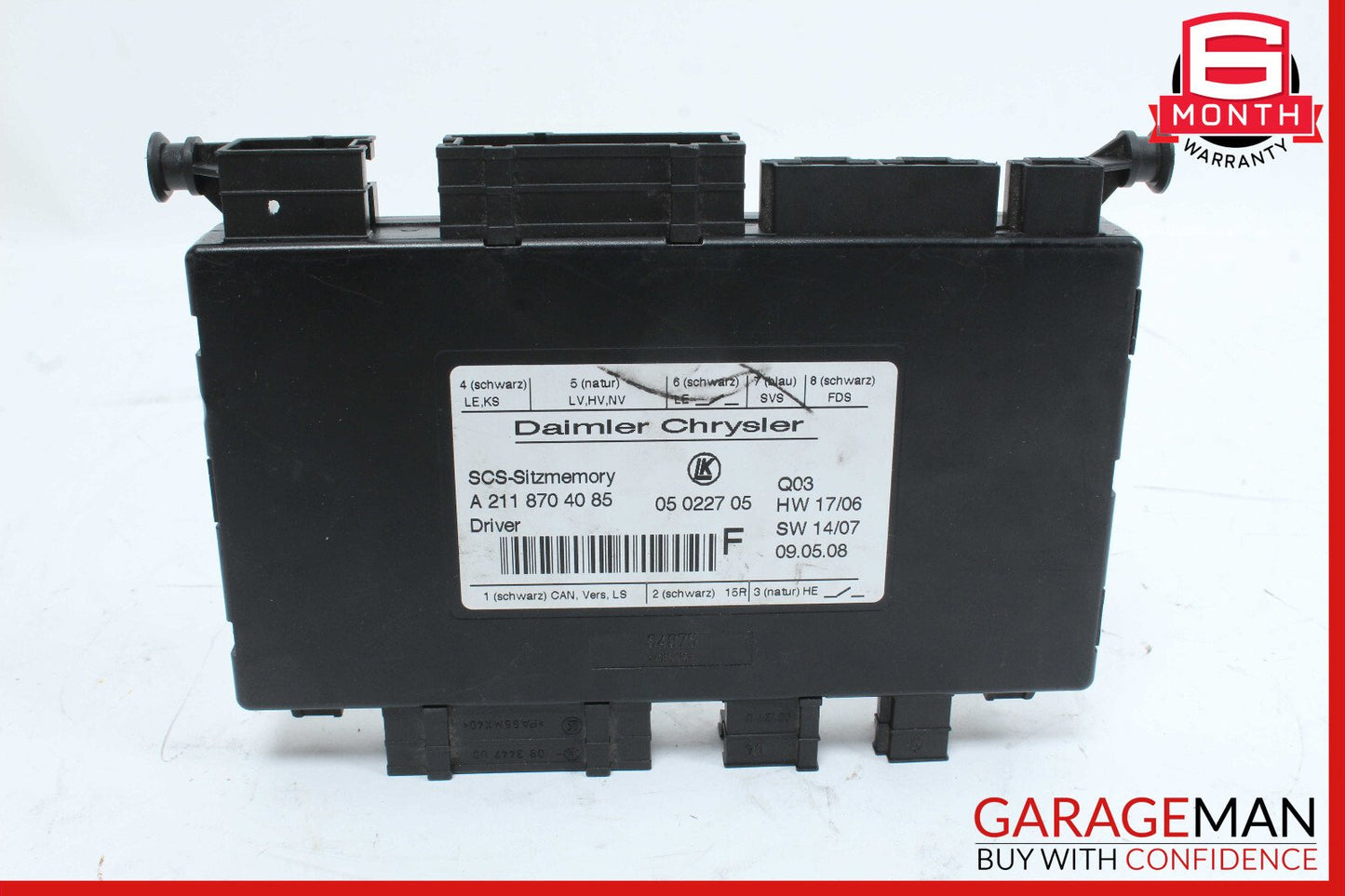 03-12 Mercedes W164 ML350 R350 GL350 Front Left Seat Control Module OEM