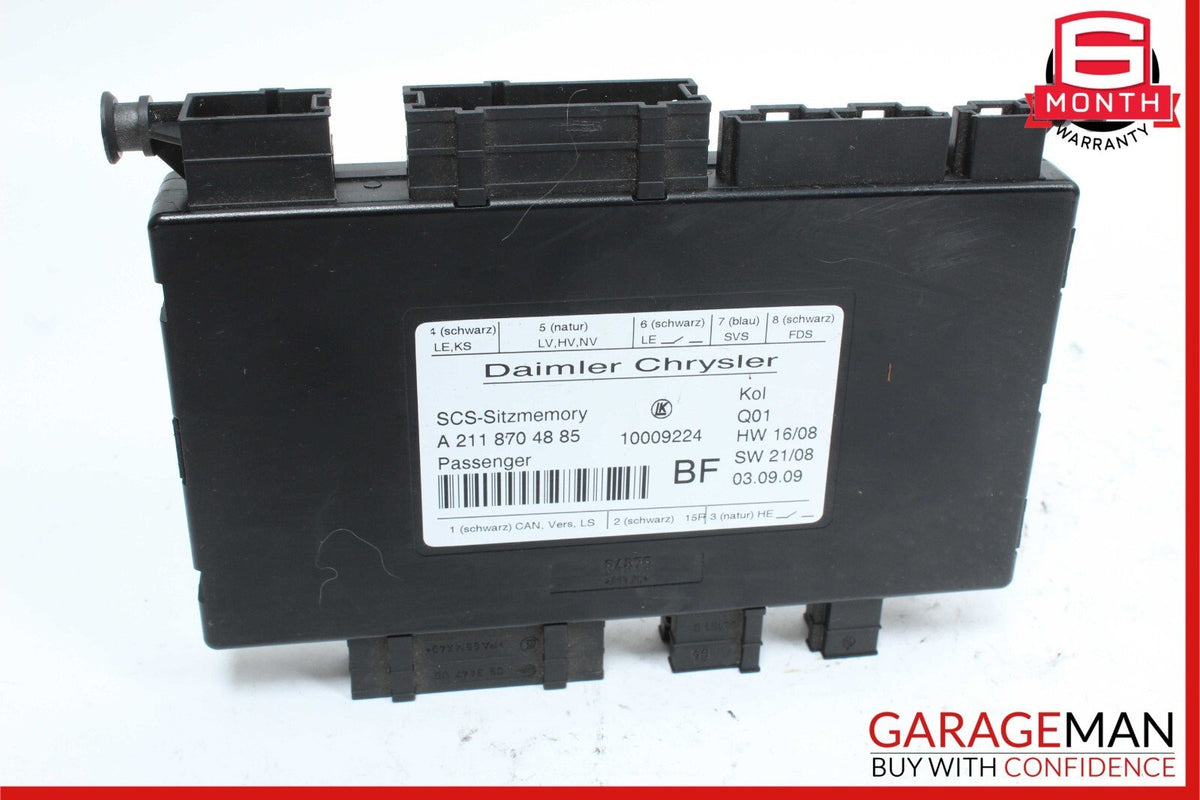 03-12 Mercedes E350 E550 SLK350 CLS550 Front Right Side Seat Control Module Unit