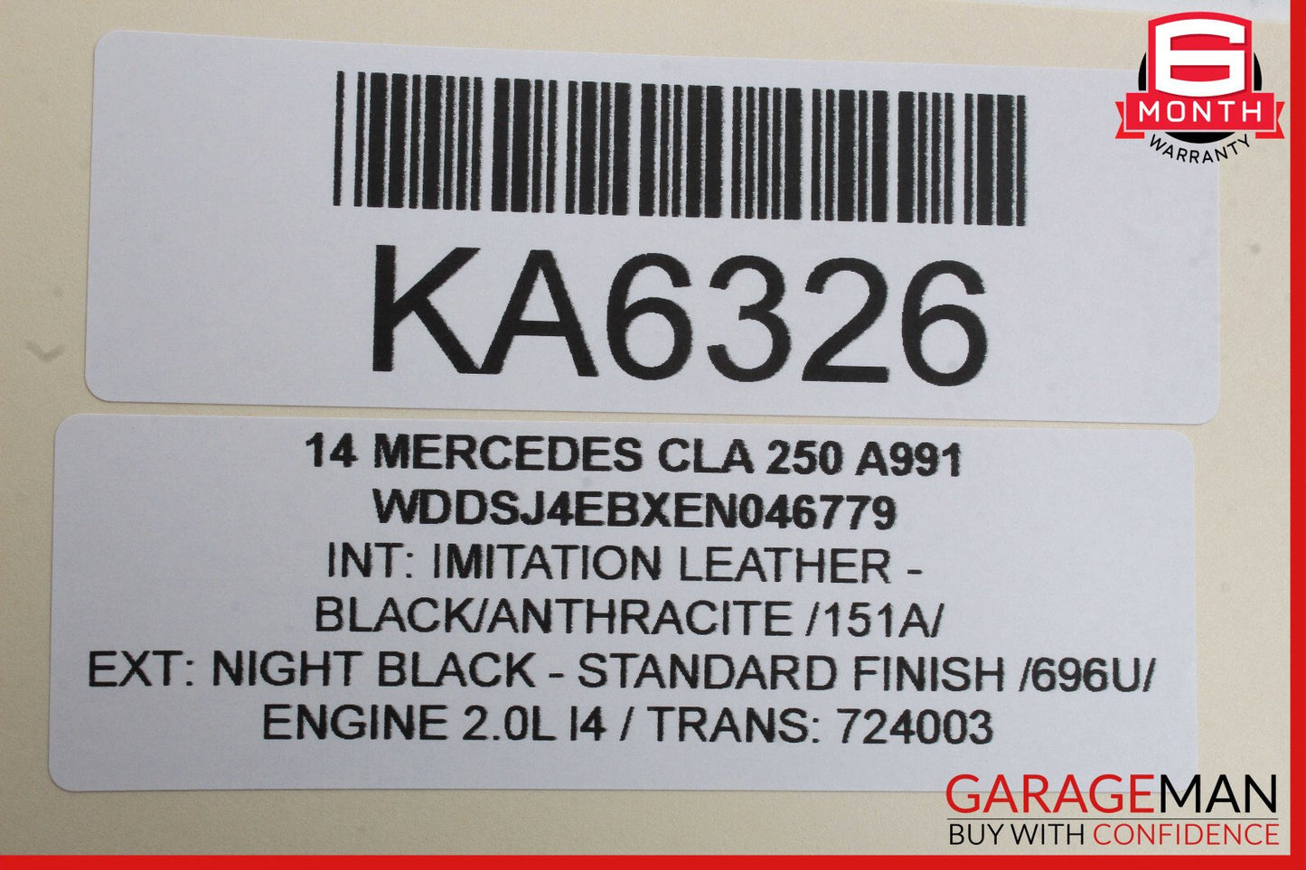 14-18 Mercedes W117 CLA250 Ignition Switch Module 2469058501 OEM