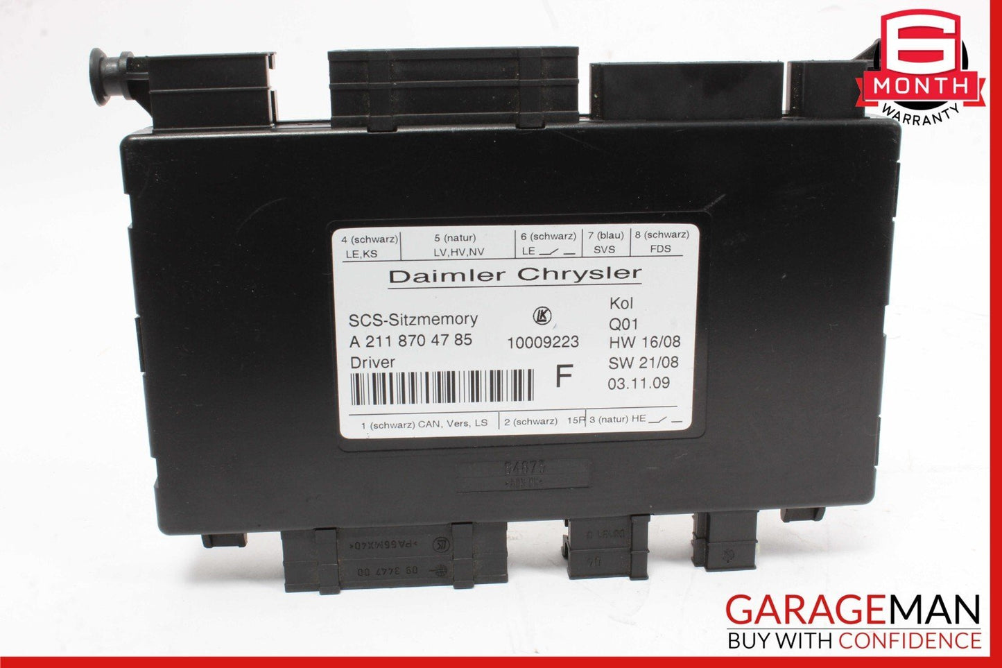 03-12 Mercedes R171 SLK300 GL450 E320 Front Left Seat Control Module Unit OEM