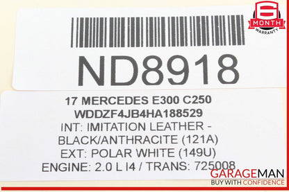 15-20 Mercedes W213 E300 GLC300 DENSO Engine Starter Motor 2749062100 OEM