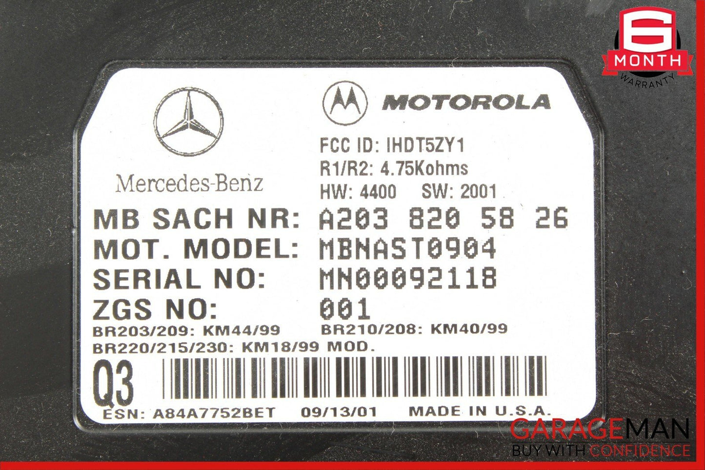 98-03 Mercedes W210 E320 CLK430 Voice Communication Control Module Unit OEM