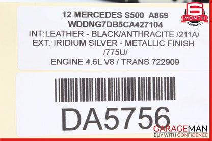 07-13 Mercedes W221 S350 S550 Rear Left Side Door Lock Latch Actuator OEM