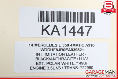 08-18 Mercedes CLS400 CLS550 C250 E350 Rear Left Side Door Control Module Unit
