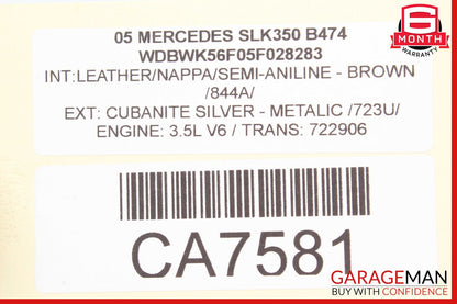 05-11 Mercedes R171 SLK350 SLK280 SLK300 Door Lock Latch Actuator Right Side OEM