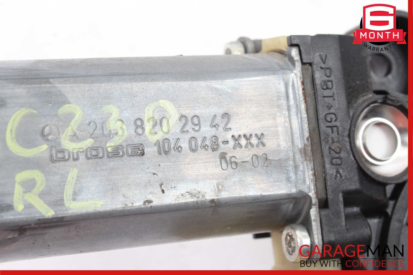 01-07 Mercedes W203 C230 Rear Left Door Window Motor 2038202942 OEM