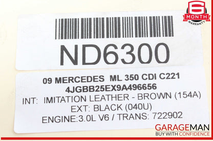 06-12 Mercedes W164 ML350 CDI Front Left Side CV Axle Shaft Driveshaft OEM