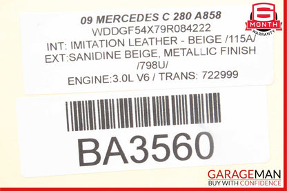 08-14 Mercedes W204 C280 C300 A/C Climate Control Switch Trim Bezel Cover Wood