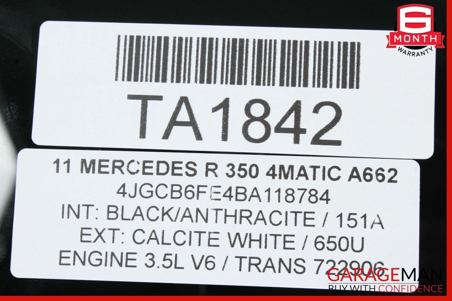 06-10 Mercedes W251 R350 R550 Rear Left Side Door Window Auto Glass Tinted