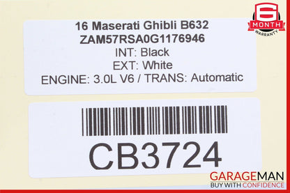 14-17 Maserati Ghibli M157 V6 3.0 Engine Motor Shield Guard Trim Panel Cover OEM