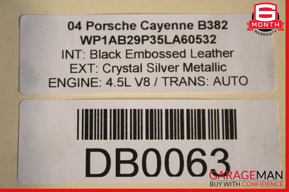 03-06 Porsche Cayenne 955 Rear Cardan Propeller Prop Drive Axle Shaft Driveshaft