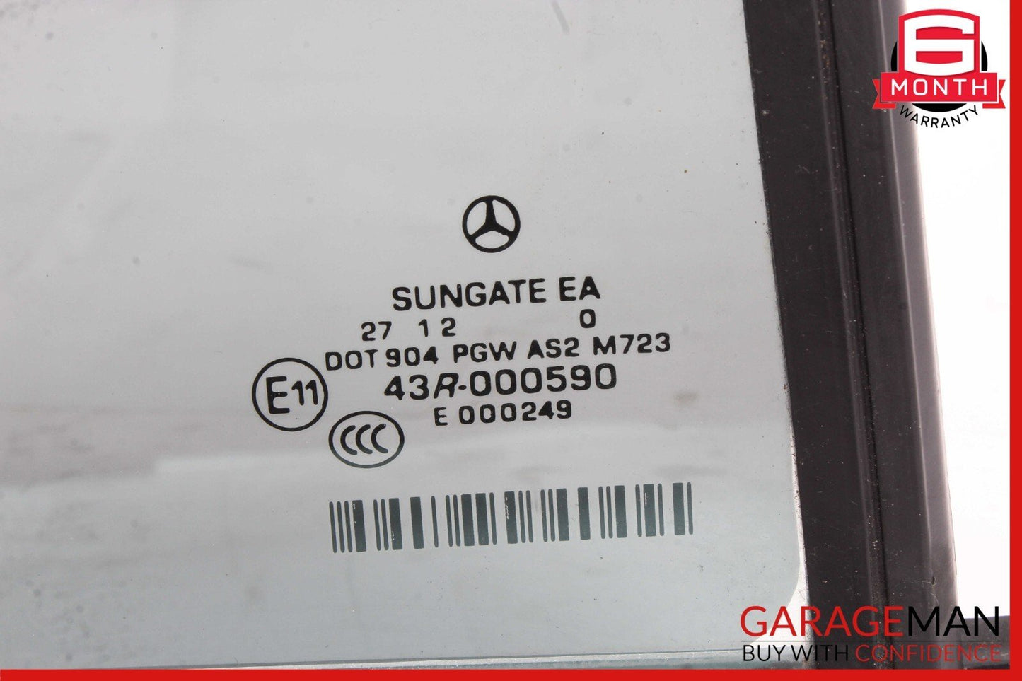07-13 Mercedes W221 S400 S65 Quarter Window Glass Rear Right Passenger Side OEM