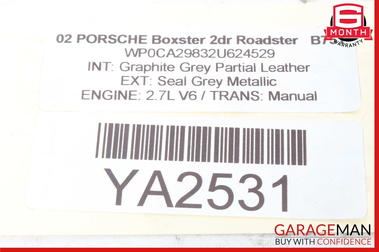 97-04 Porsche 986 Boxster Rear Right & Left Shock Absorber Spring Strut Set of 2