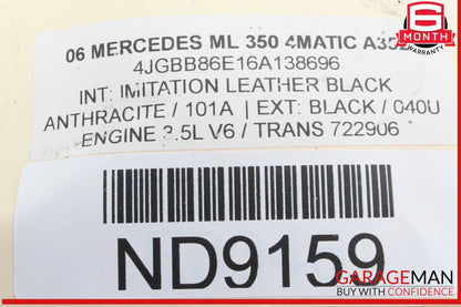 06-10 Mercedes W164 ML350 R350 R500 Airbag Sensor Module Unit 1648204326 OEM