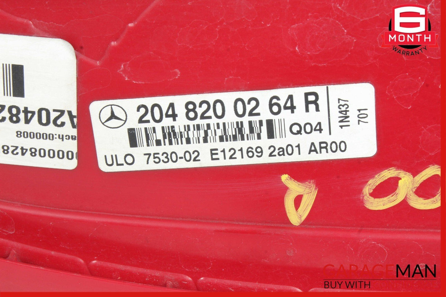 08-11 Mercedes W204 C300 4MATIC Rear Right Side Taillight Tail Light Lamp