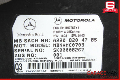 00-06 Mercedes W163 ML500 CL500 Voice Command Control Module OEM