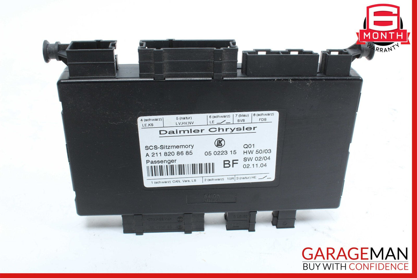03-11 Mercedes W219 CLS500 Under Seat Control Module Front Right OEM