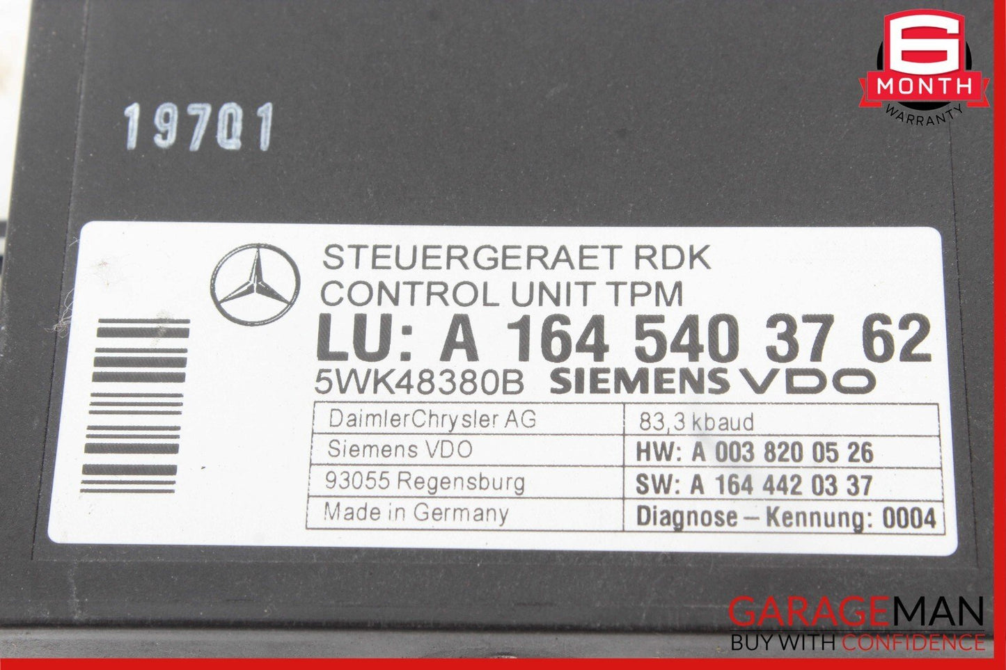 06-13 Mercedes W211 E350 ML350 R350 TPMS Tire Pressure Control Module Unit OEM