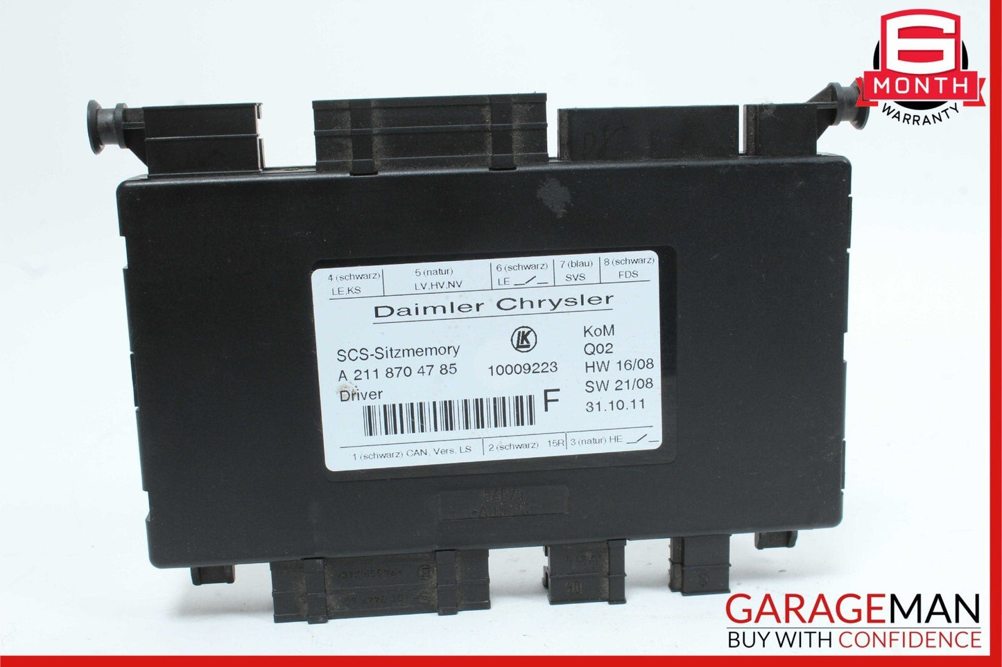 03-13 Mercedes X164 GL350 GL550 E320 Front Left Seat Control Module Unit OEM