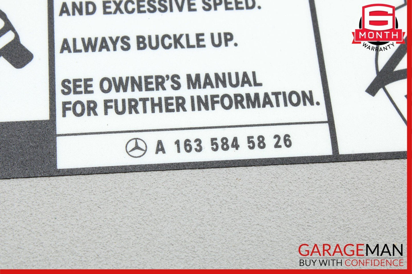 06-12 Mercedes X164 GL450 ML350 Front Left Side Sun Visor Sunvisor Gray OEM