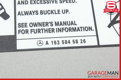 06-12 Mercedes X164 GL450 ML350 Front Left Side Sun Visor Sunvisor Gray OEM