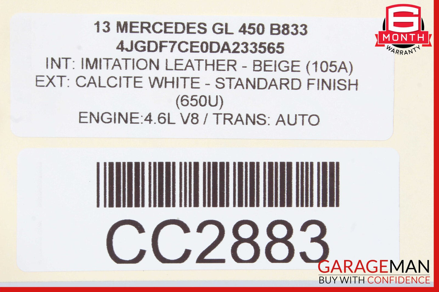 12-19 Mercedes X166 GL450 ML550 Rear Subframe Sub Cross Frame Crossmember Bar