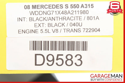 07-13 Mercedes W221 S550 Rear Right Exterior Door Handle Keyless Go OEM