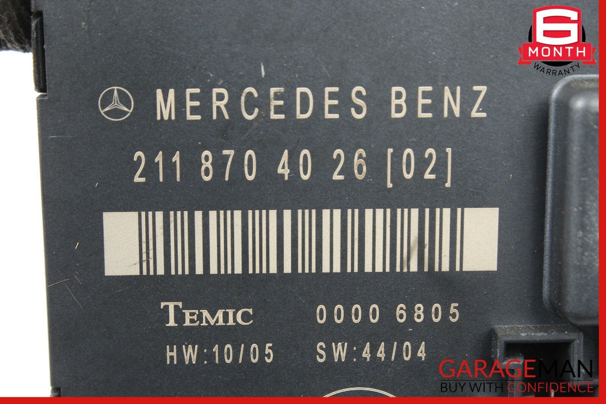 03-09 Mercedes W211 E350 E63 AMG Rear Left Side Door Controller Module Unit