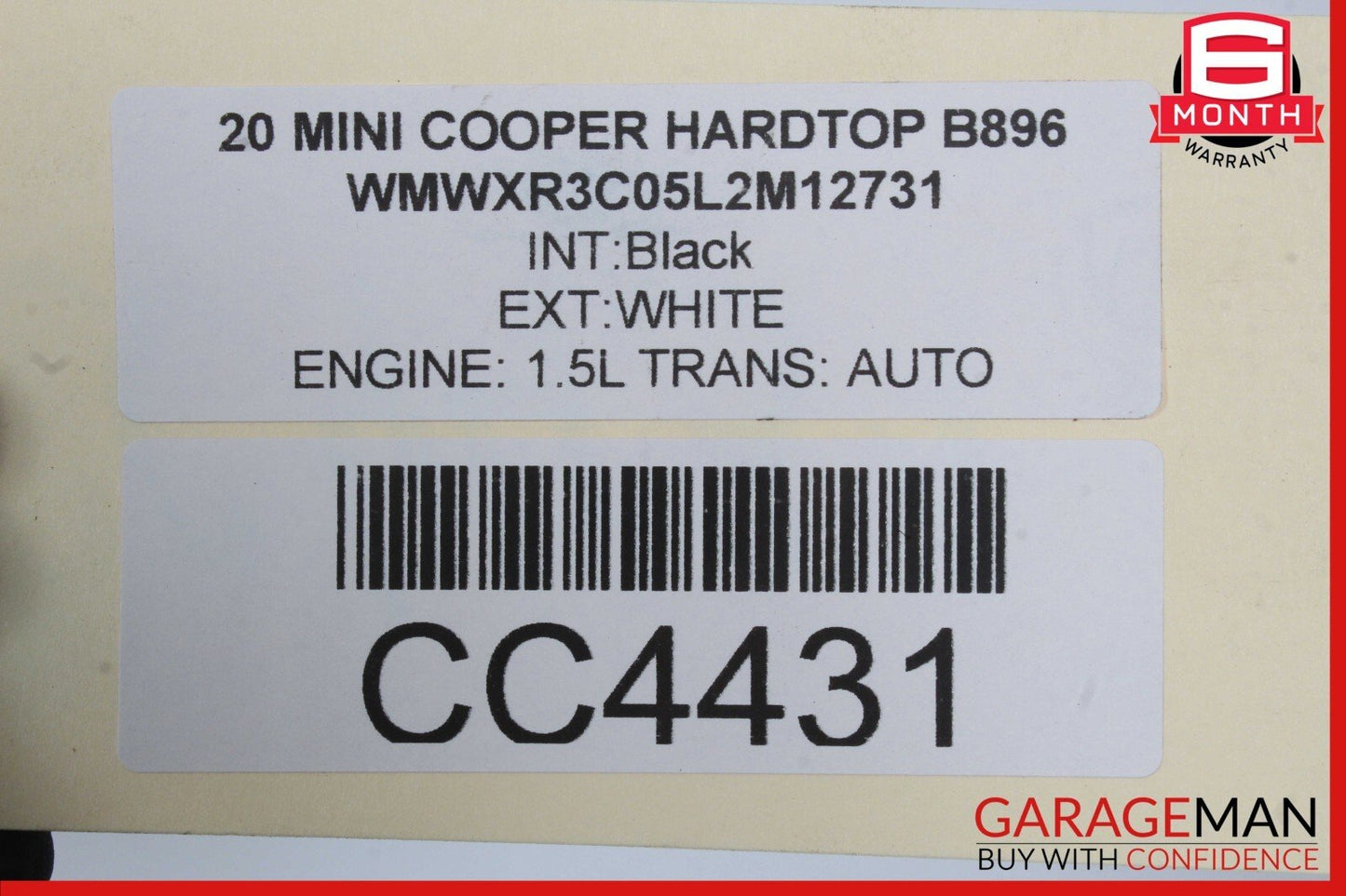 14-19 Mini Cooper Hardtop F56 Front Bumper Lower Reinforcement Impact Bar OEM