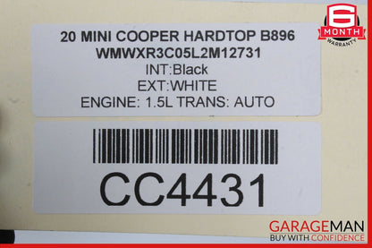 14-19 Mini Cooper Hardtop F56 Front Bumper Lower Reinforcement Impact Bar OEM