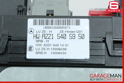 07-09 Mercedes W221 S550 CL550 S63 Rear Trunk Fuse Box 2215405950 OEM