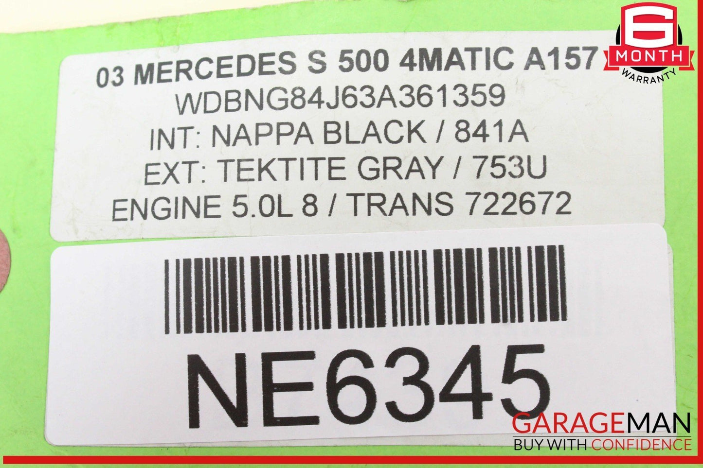 03-06 Mercedes W220 S500 4MATIC Front Left Side Seat Valve Block Module OEM