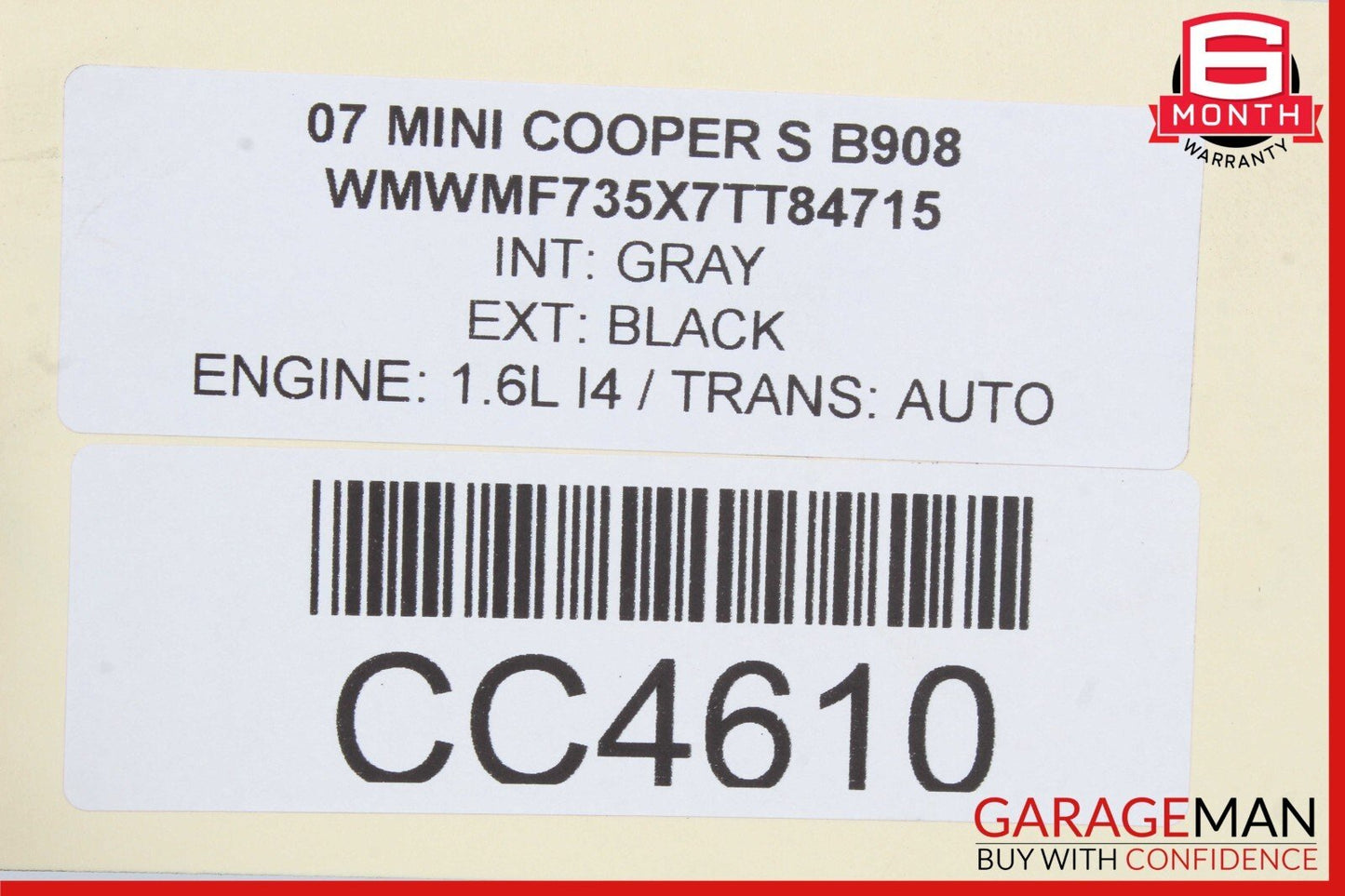 07-13 Mini Cooper Front Right Passenger Side Exterior Door Shell Frame Panel OEM