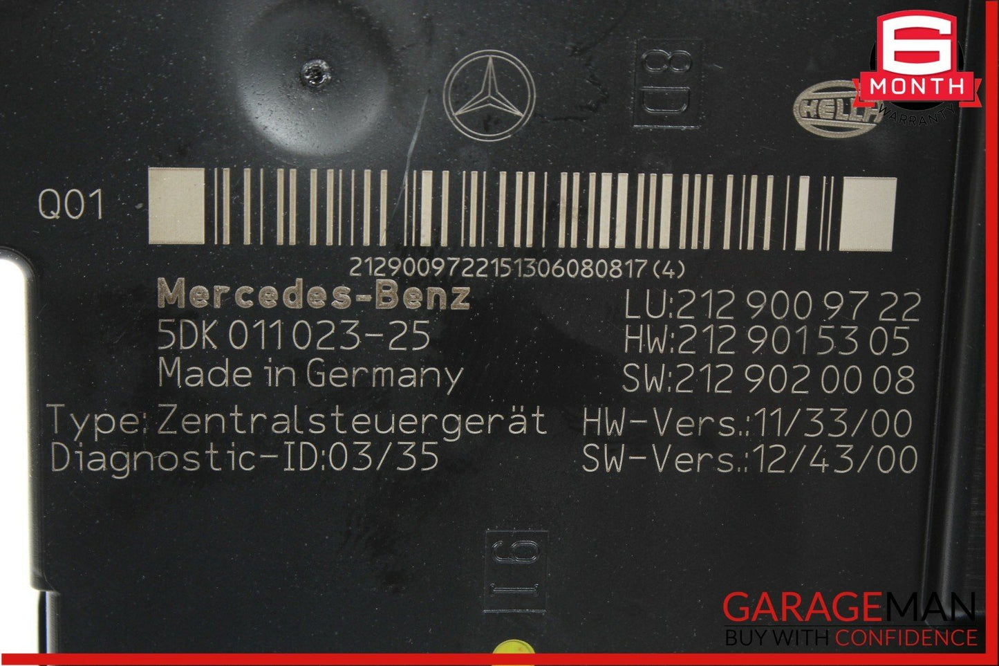 10-16 Mercedes W212 E350 CLS350 Rear Fuse Box Relay SAM Signal Acquisition Assy