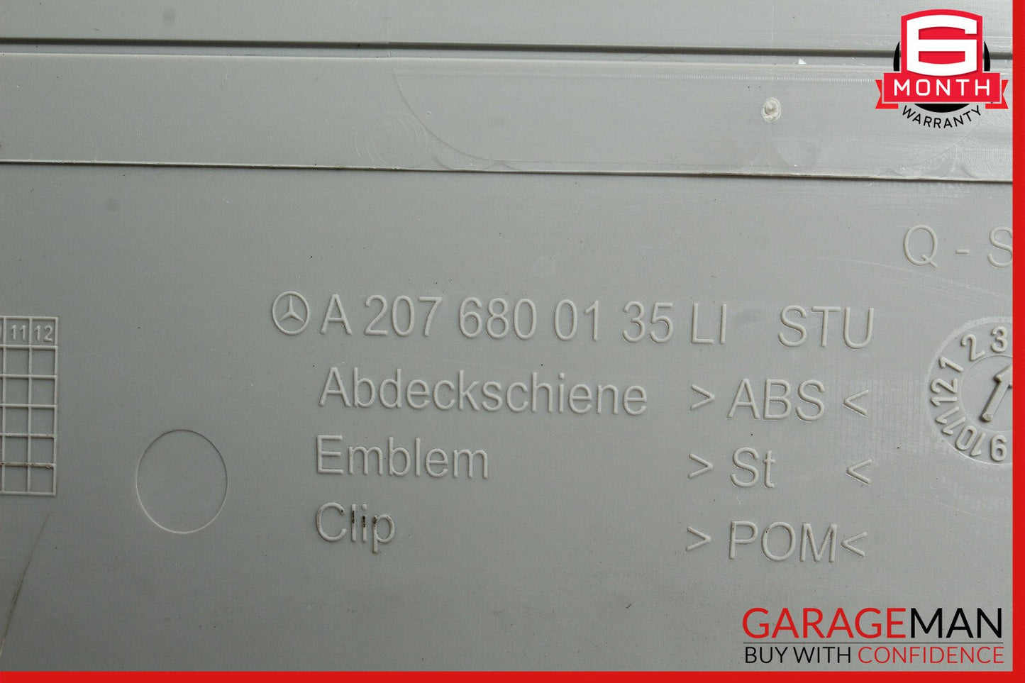 10-13 Mercedes W207 E350 Coupe Left Driver Side Door Sill Scuff Plate OEM