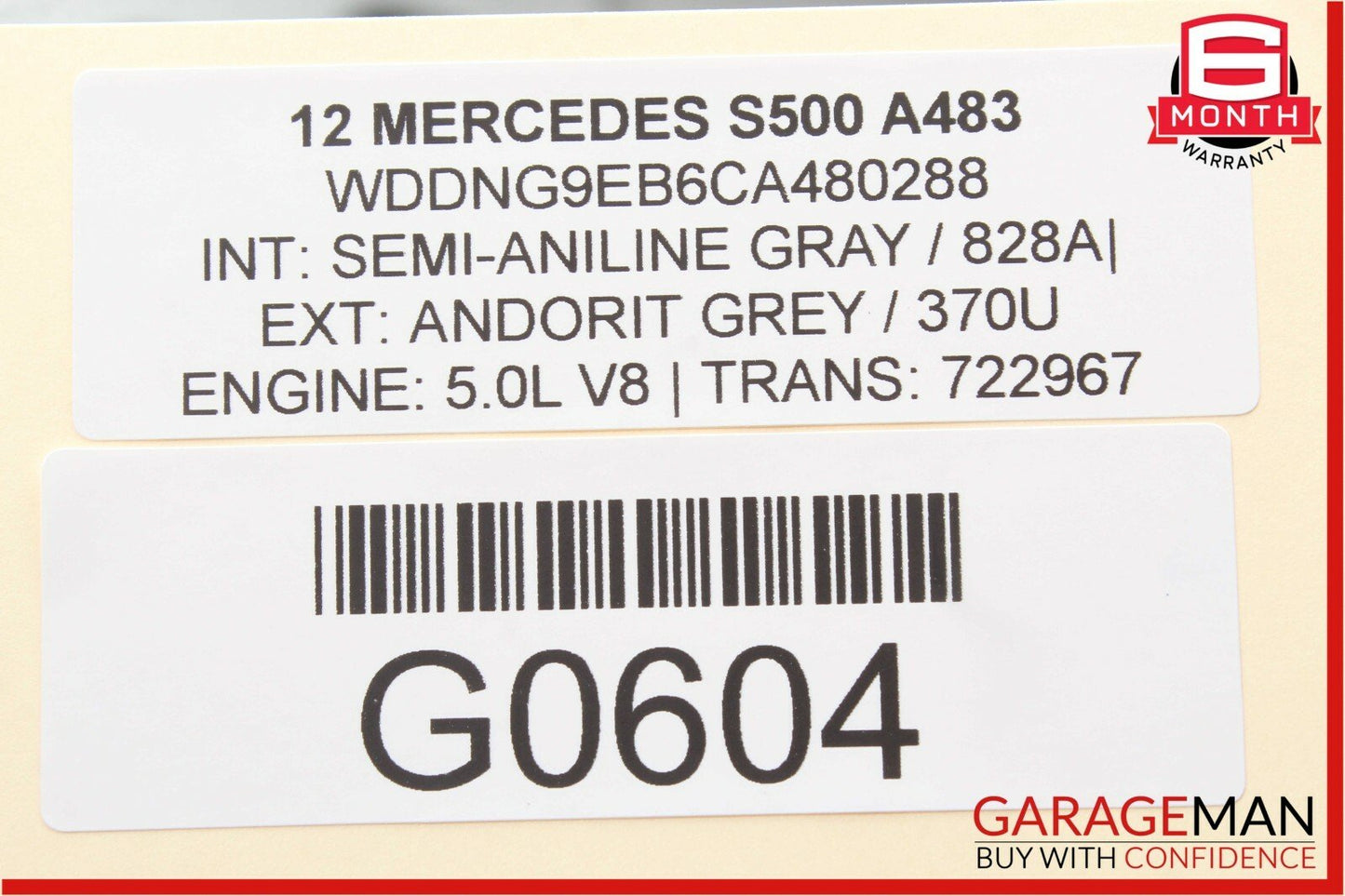 07-13 Mercedes W221 S550 Front Right Exterior Door Handle Keylessgo Andorit Grey