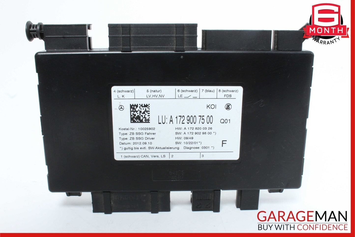 08-18 Mercedes R172 SLK250 C350 Front Left Side Seat Controller Module Unit OEM