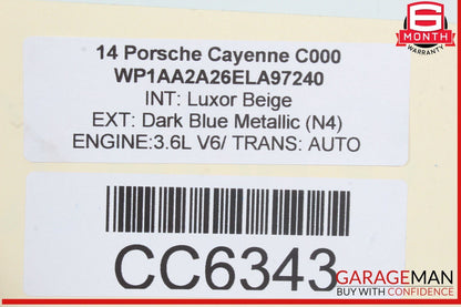 11-18 Porsche Cayenne 958 3.6L VR6 Rear Differential Diff Axle Carrier OEM